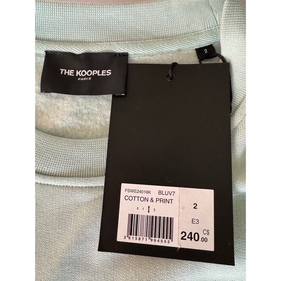 The Kooples Sea Green Varsity Logo Sweatshirt – Size 2 (MSRP $240) - Picture 6 of 10